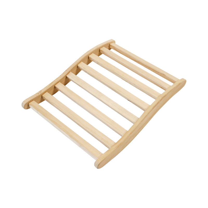 Canadian Hemlock S-Curve Sauna Backrest - Ergonomic Wood Support For Home Spa