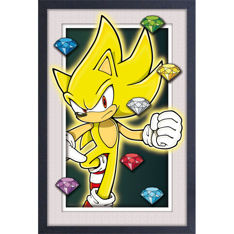 Sonic the Hedgehog - Super Soni 11 x 17 sous plexi, affiche encadrée