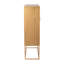 Armoire moderne moderne en bois Glam, H 55 po, doré, rectangulaire - 37 po x 16 po x 55 po