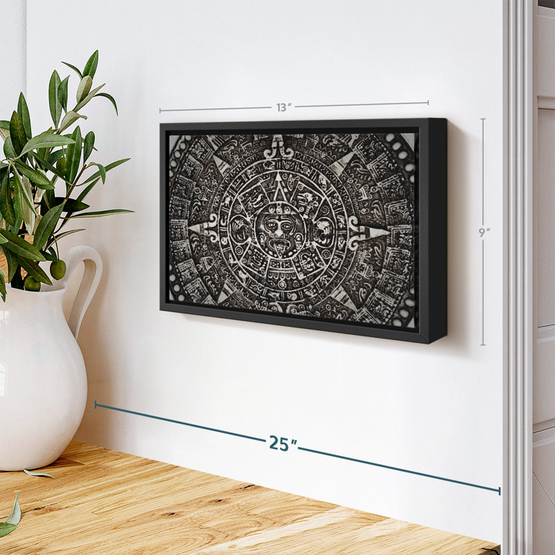 Éléments décoratifs «Black Mayan Calendrier Wall Art», H 9 po x l 13 po