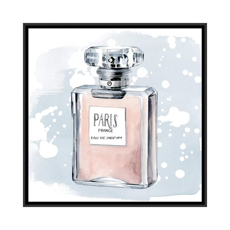 «Parfum I», reproduction sur toile, H 18 po x l 18 po x P 1,5 po, Toile avec cadre flottant noir, Pas de tapis