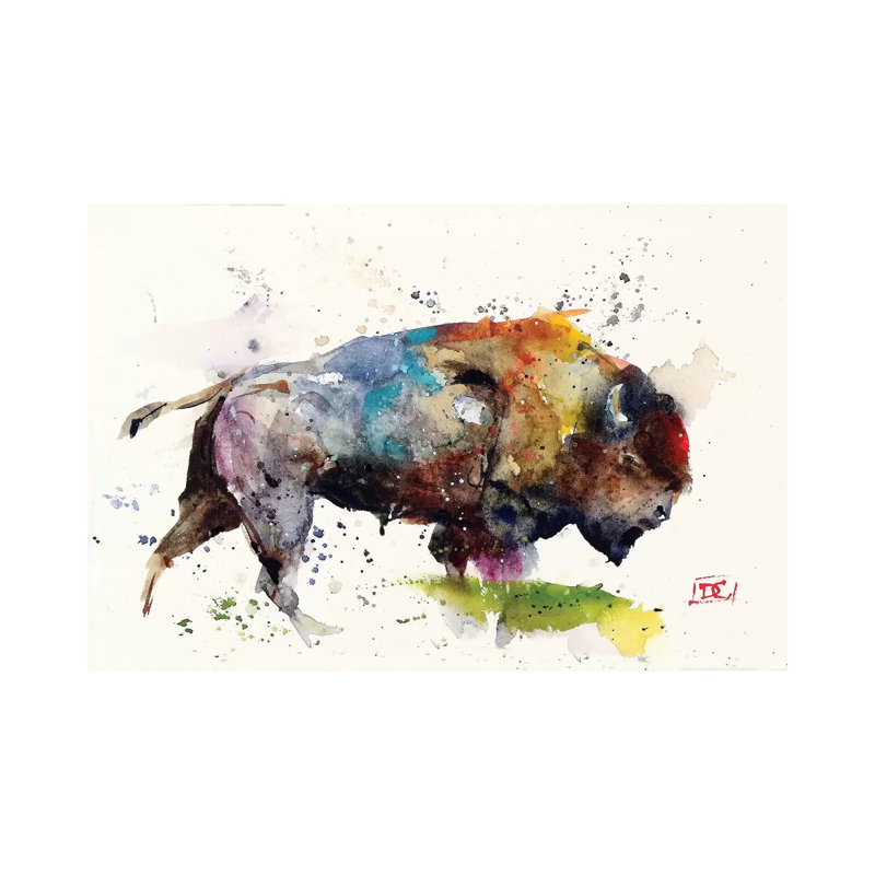 Bison Ii by Dean Crouser - Wrapped Canvas Painting, 66.04 cm H x 45.72 cm W x 1.91 cm D
