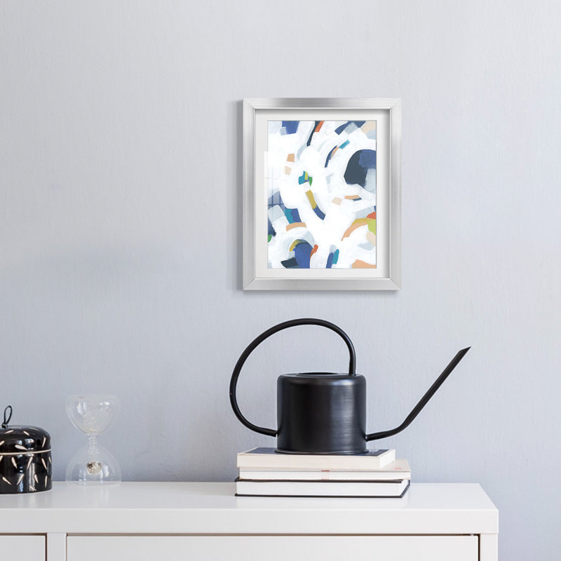 Bright Orbit II -Framed Print, 25.5" H x 17.5" W, Silver