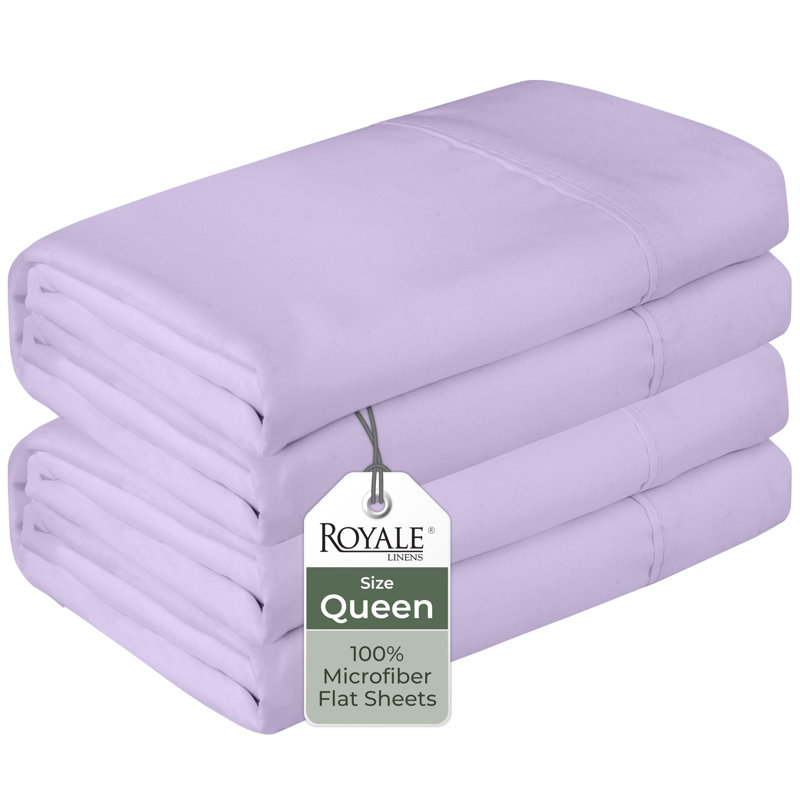 Royale Linens 2 Pack Bulk Set | Top Sheets | Soft Microfiber | Wrinkle & Stain Resistant | for Hotel Massage Table Hospital Dorm | Sold Separately
