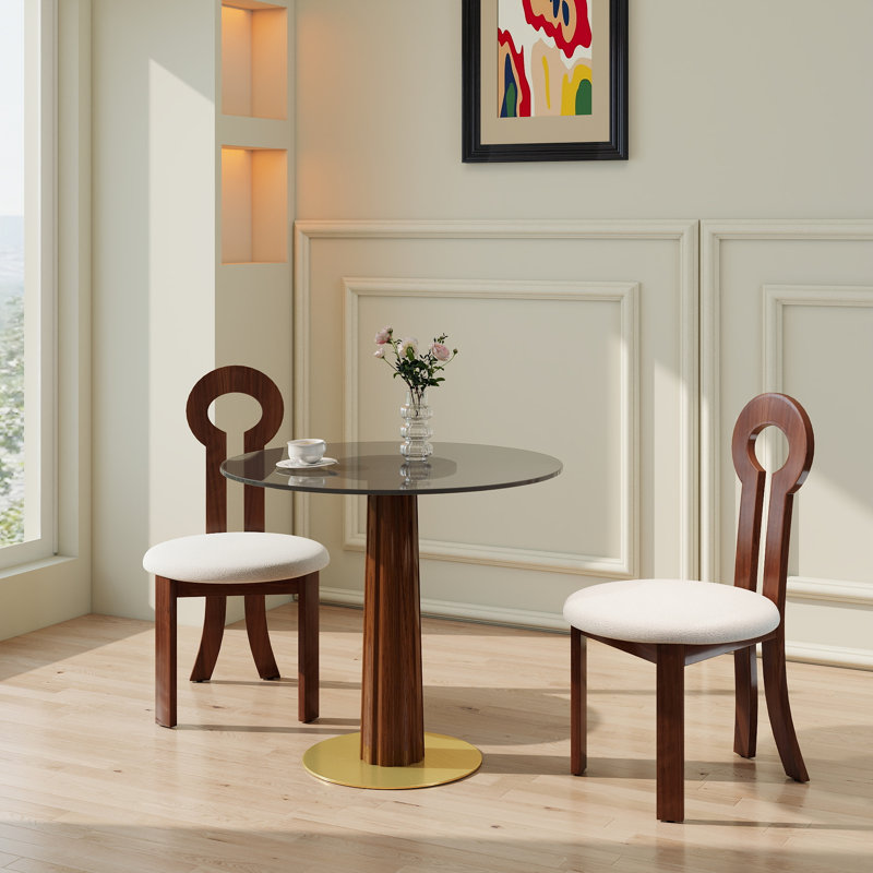 Table de conférence ronde en verre Folkestone