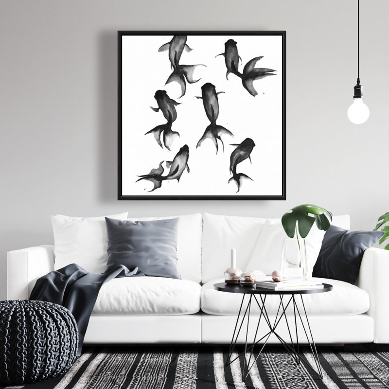 «Black Fishes» sur toile