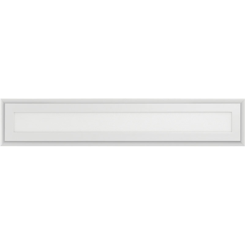 White Aluminum 38" LED Flush Mount Light