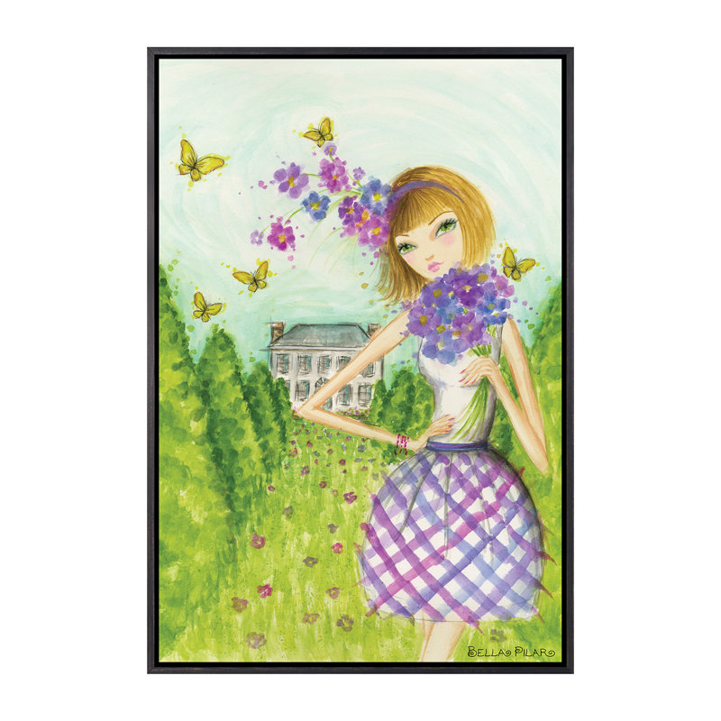 Printemps à Summerside # 2, art, Toile avec cadre noir patiné, H 26 po x l 18 po x P 1,5 po