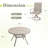 4-Person Round Patio Dining Set With 360°Swivel Padded Textilene Chairs-2008561881
