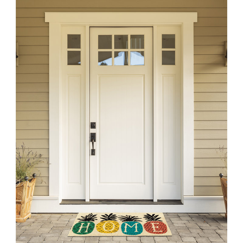 Pineapple Coir Outdoor Doormat, 18x30 Inches