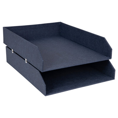 Bigso Hakan Letter Trays - Stackable Paper Tray - Pack of 2