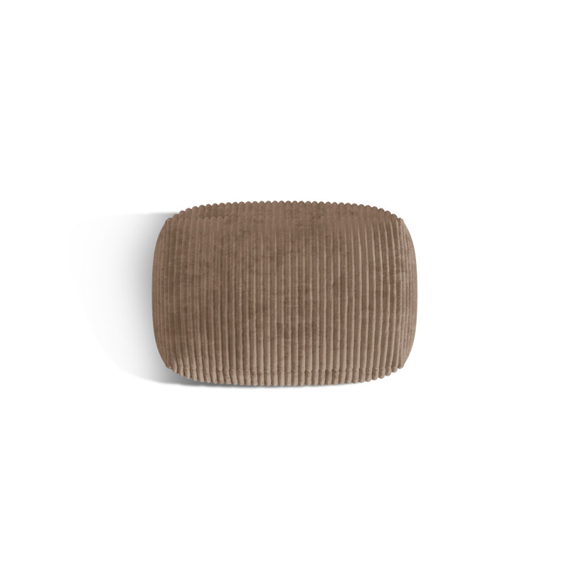 Carlens 65cm Wide Solid Colour Pouffe Ottoman, Acorn