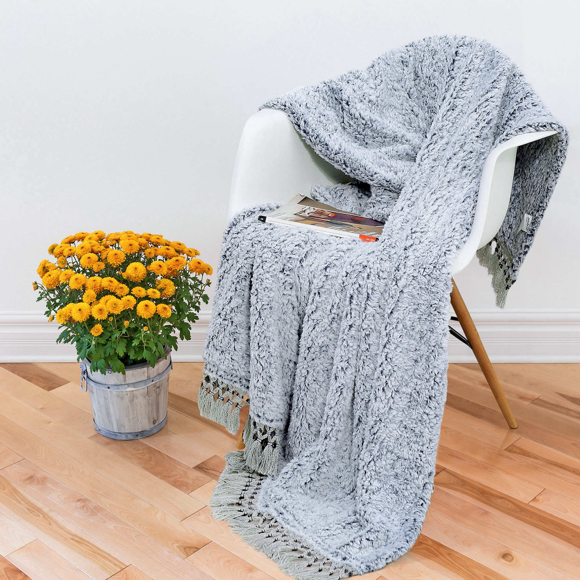Aike Home Chunky Knit Heated Blanket Wayfair