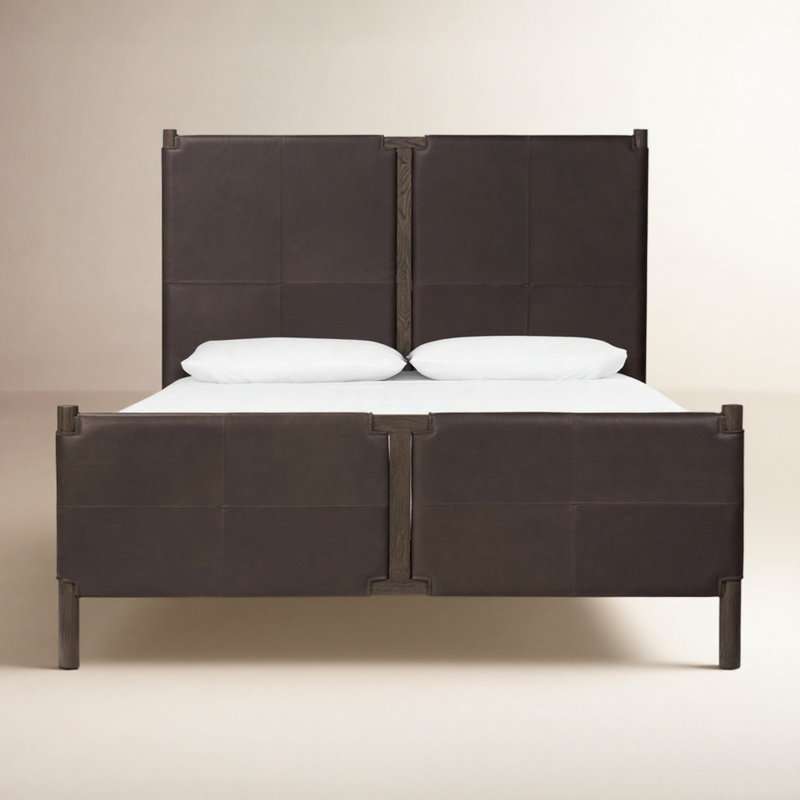 Salado Leather Bed, Queen, Heirloom Cigar