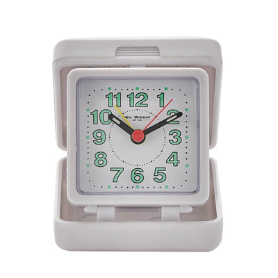 Analogue Quartz Movement / Crystal Alarm Tabletop Clock in White/Green/Black/Red