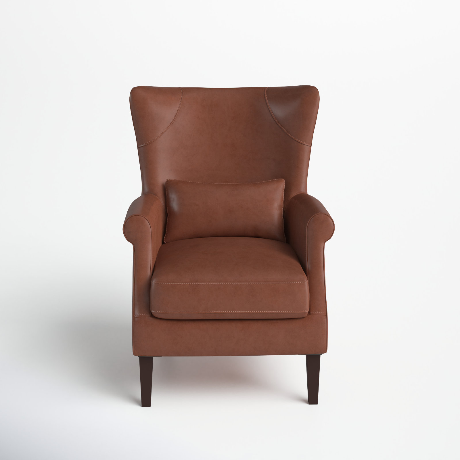 Jacob faux outlet leather wingback armchair