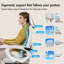 17 Stories Mesh and Foam Padding Office Chair with Headrest-750467629-750467630