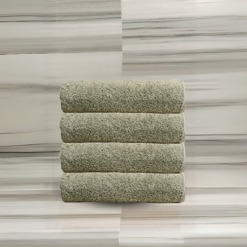 Hammam Piped Guest Towels, Green