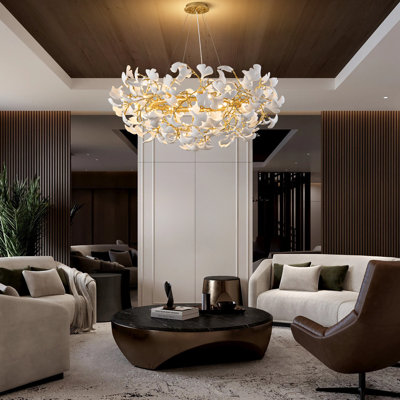 Ceramic Leaf Chandeliers Branch Chandelier 