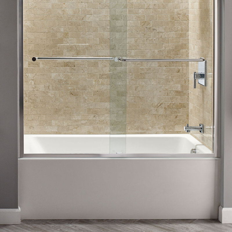 Studio 60'' x 30'' Soaking Acrylic Bathtub, White, Right 