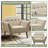 Merrylite 37" Wide Upholstered Armchair with Tufted Backrest, Blue-1110119225