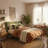 Janine Corduroy Upholstered Wingback Bed with Slat Kit and Solid and Manufactured Wood Frame -749801293-749801280