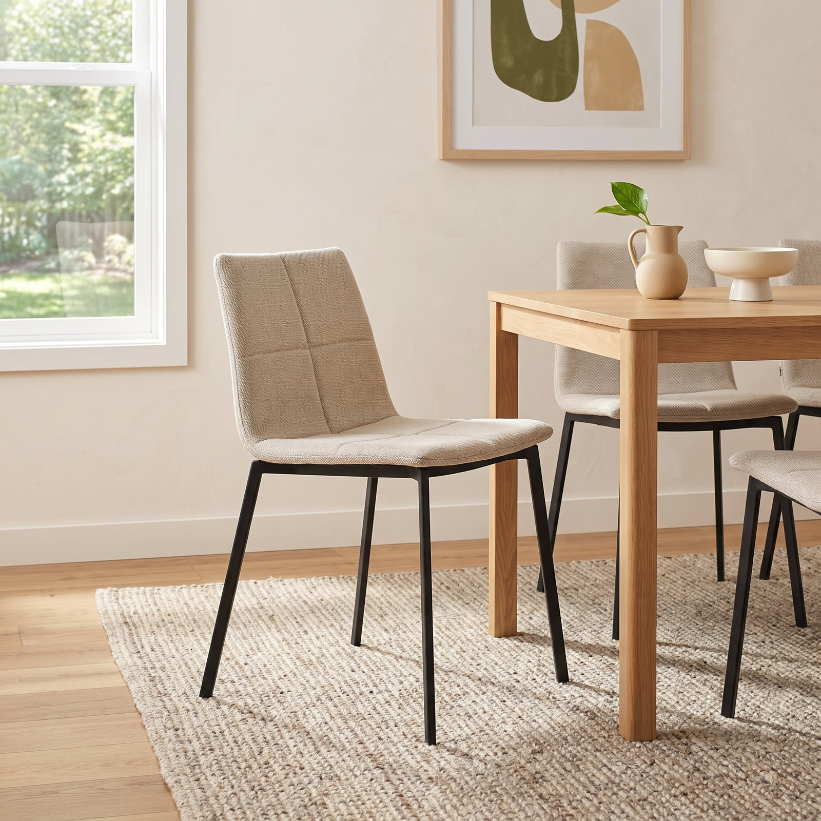 Between Us Side Chair, Tait Stone Textured Basketweave