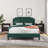 Modern Upholstered Platform Bed , Solid Wood Frame , Nailhead Trim-1385833141-1385833142