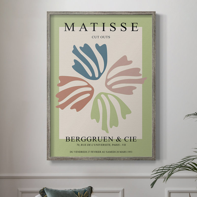 Matisse CCI, reproduction encadrée - bois massif, Argent rétro, H 21 po x l 17 po