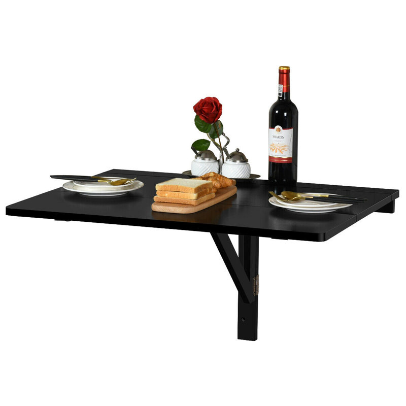 Way Wick Extendable Pine Solid Wood Base Dining Table, Black