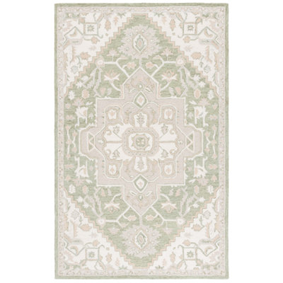 Tapis vert / ivoire Percy