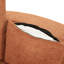 Fauteuil pivotant à 360 degrés - rouge orangé, sièges spacieux, chenille, coussins amovibles pour la vie, la chambre à coucher, utilisation de bureau 360 avec profondeur de siège en tissu d'ameublement en chenille, coussins, salon élégant, bureau,-904809100