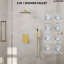  Système de douche à pluie haute pression 10 po, robinet de douche mural avec douchette-73468210-132487481