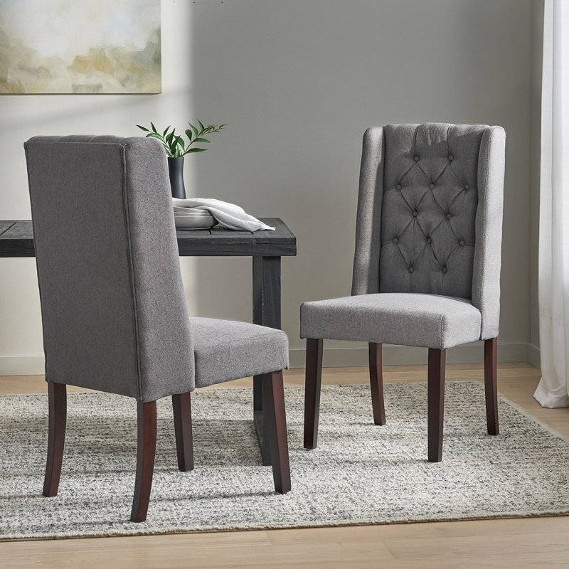 Ensemble de 2 chaises de salle à manger Modern, Gris foncé