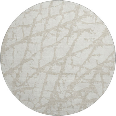 Premium Machine Washable Prisco Ivory Rug