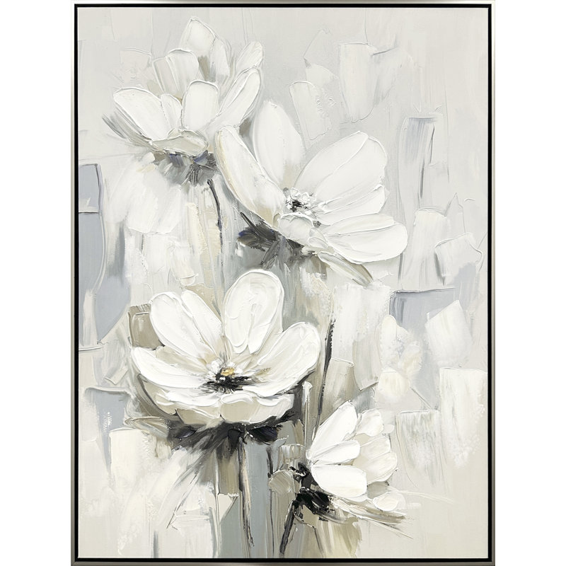 «Whispering Blooms I», art mural encadré - 30 po x 39 po