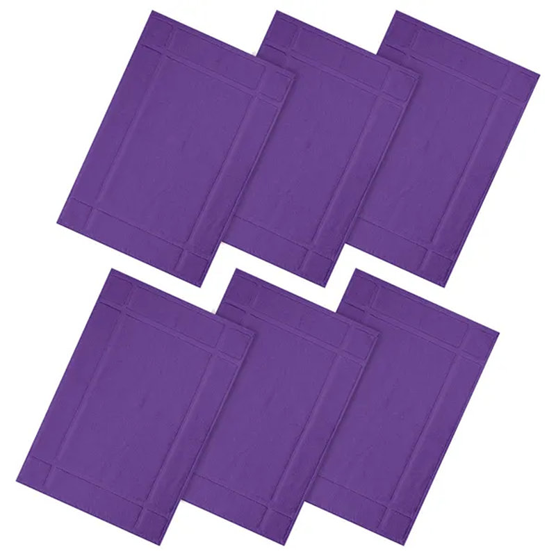 Tapis de bain 100% coton 1350 g / m² pour plancher de salle de bain, Mauve, L 24 po x L 17 po