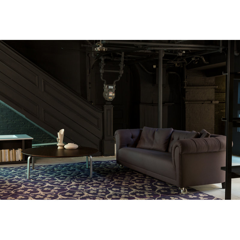 Rumi Hand-Knotted Silk Midnight Rug