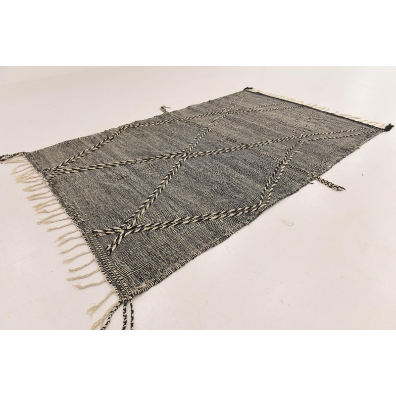 Tapis noir et blanc Nestor
