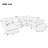 Luxury Modular Sectional Sofa with Movable Ottoman and Premium Chenille Fabric