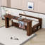 Lit de jour en bois avec bureau amovible, tiroirs de rangement et tablettes-1525961319-1525961316