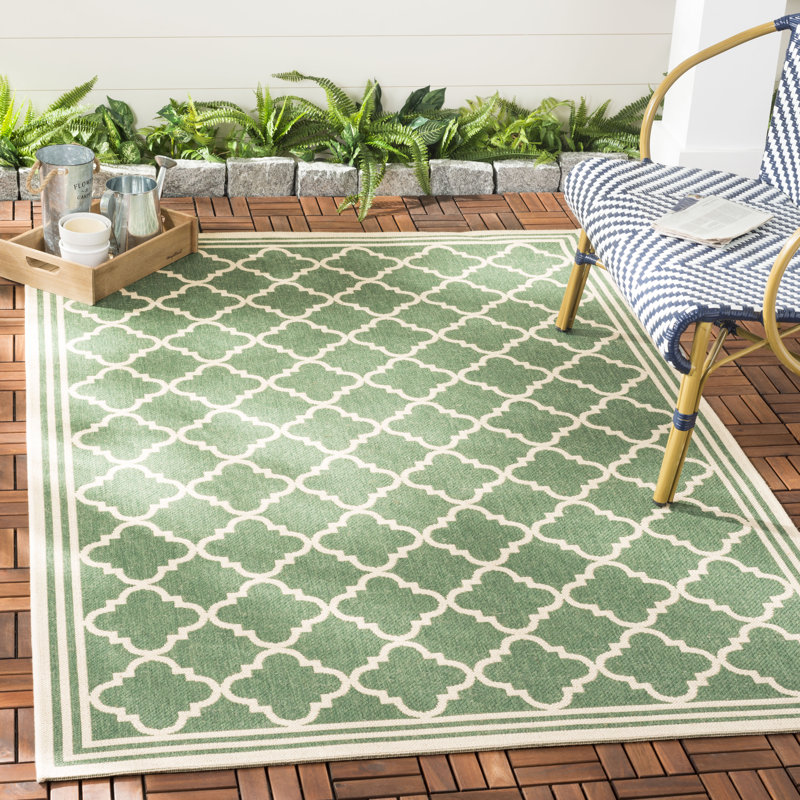 Adler Performance Geometric Indoor/Outdoor Area Rug, Rectangle 4' x 6'