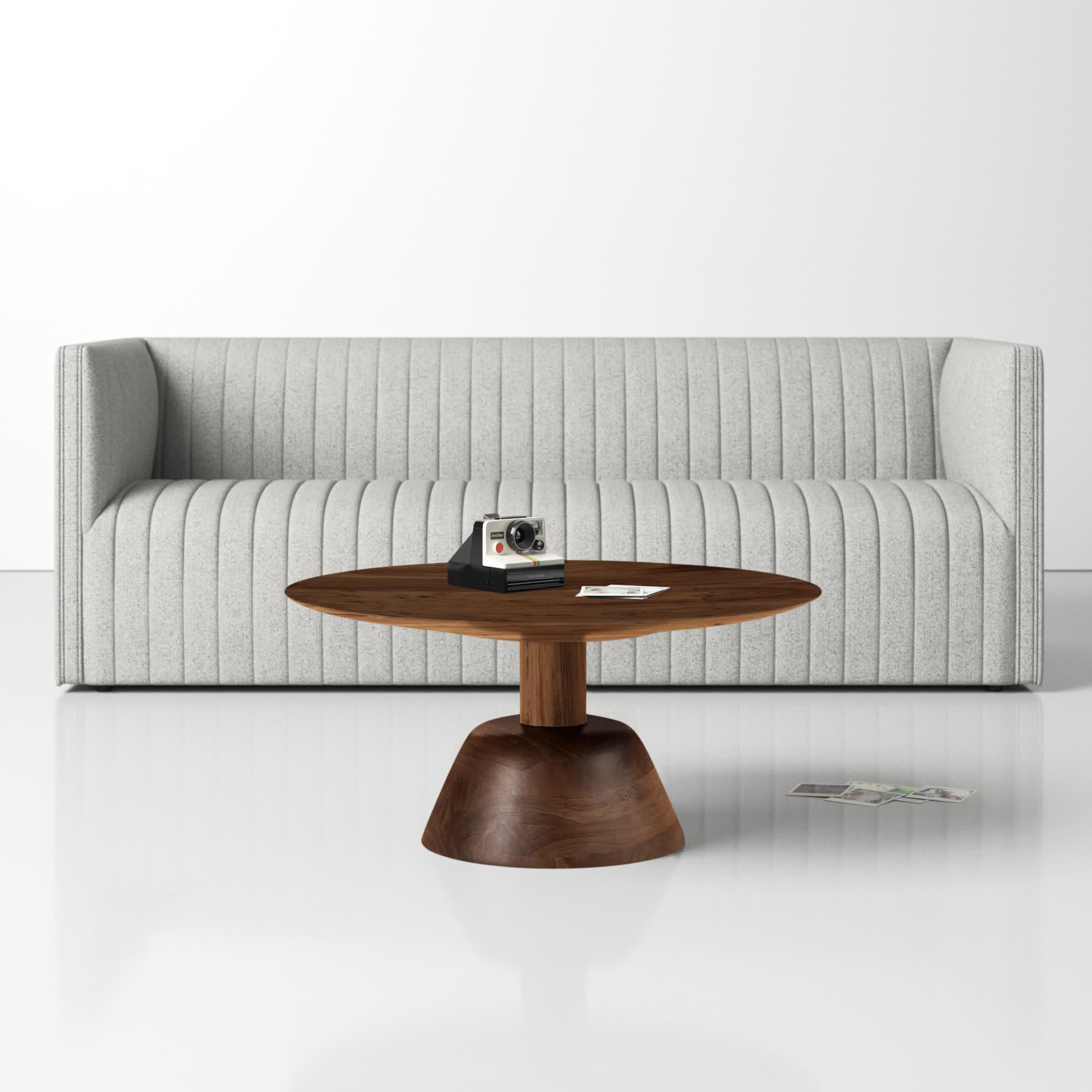 James Solid Wood Single Coffee Table, Brown