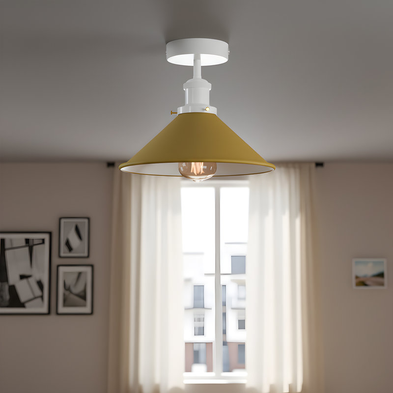 Semi Flush Mount, Yellow
