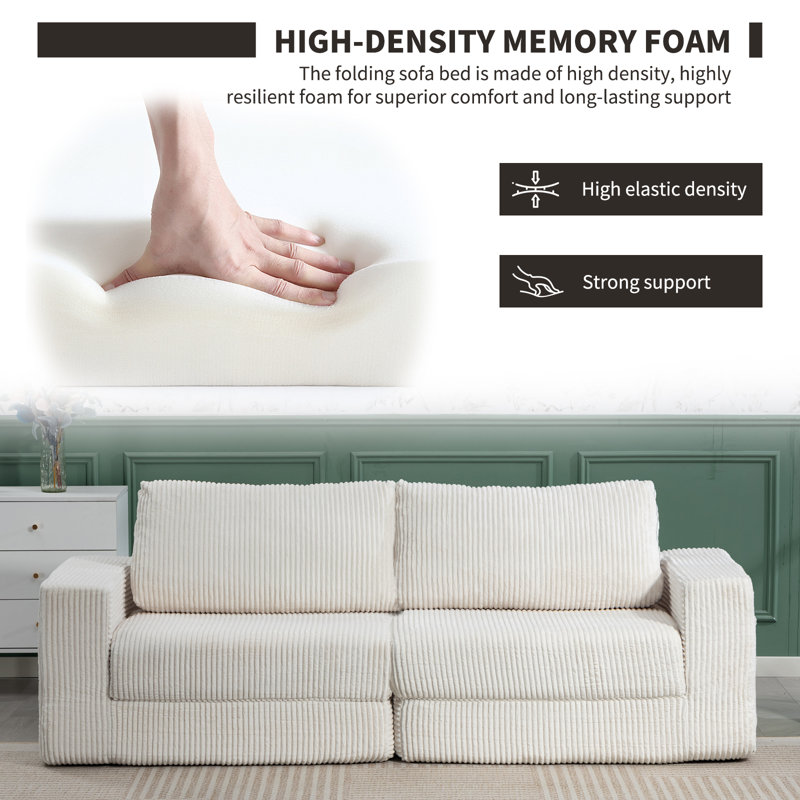 3 Seater Corduroy Sofa, Beige