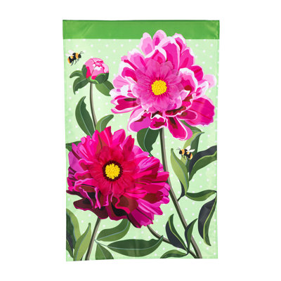 Drapeau de maison de pivoine