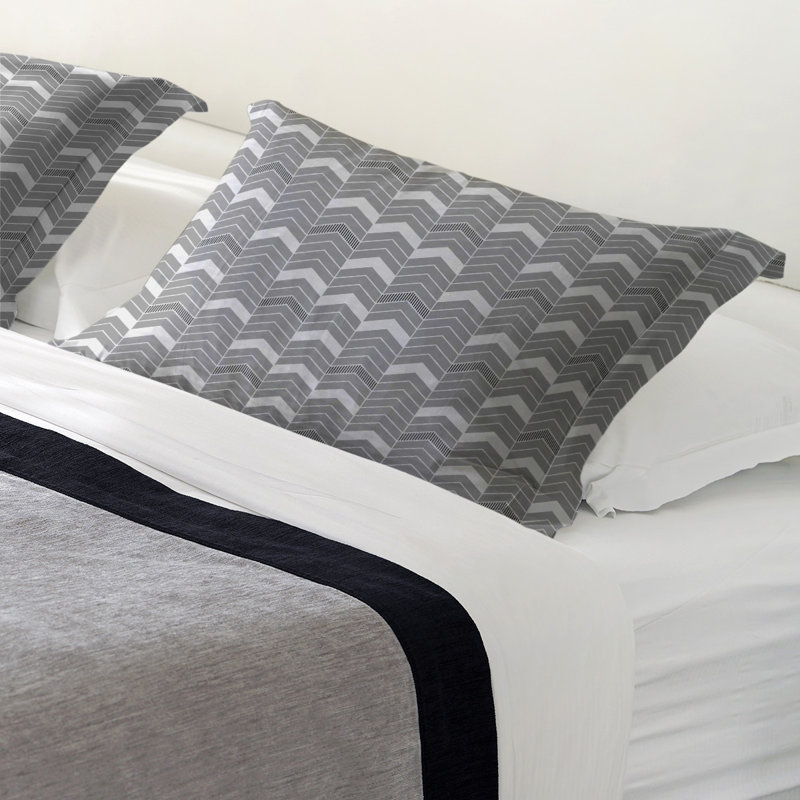 Taie décorative Rhonda, Très grand, Microfibre, Noir