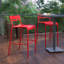 Tabouret de bar intérieur / extérieur en métal de qualité commerciale avec 2 lattes Sunbriar-86837445