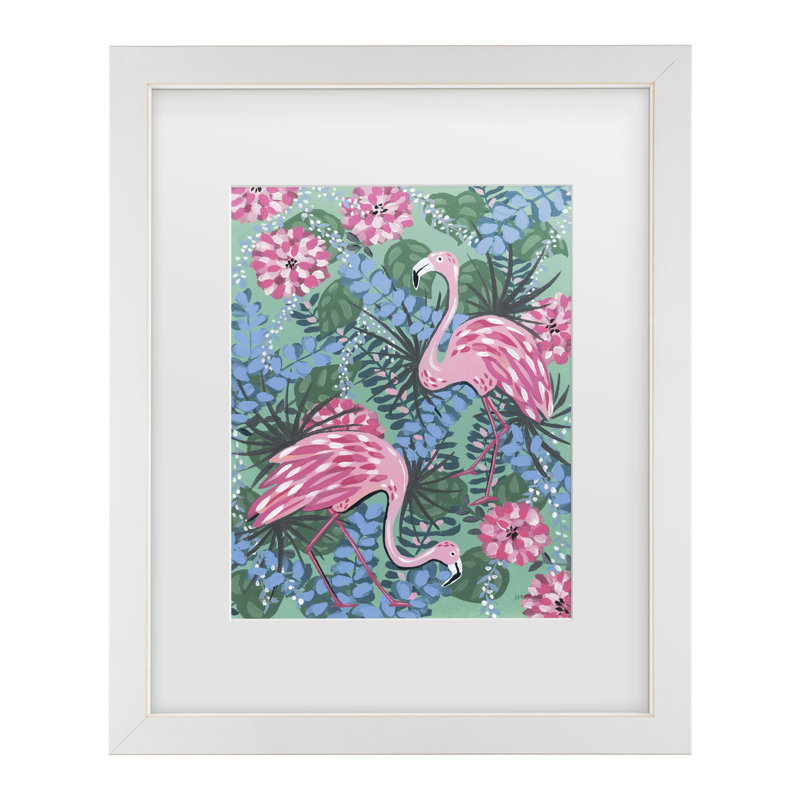 "Flamant rose", H 16 po x l 13 po