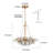 Modern Glam 3-Light Bowl Chandelier With Ceramic Flowers